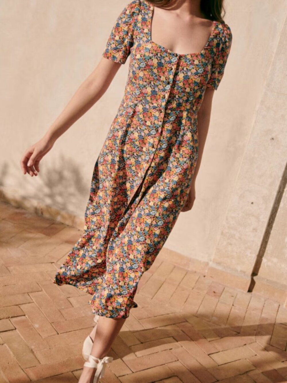 Sezane Victoria Dress Sunflowers 34